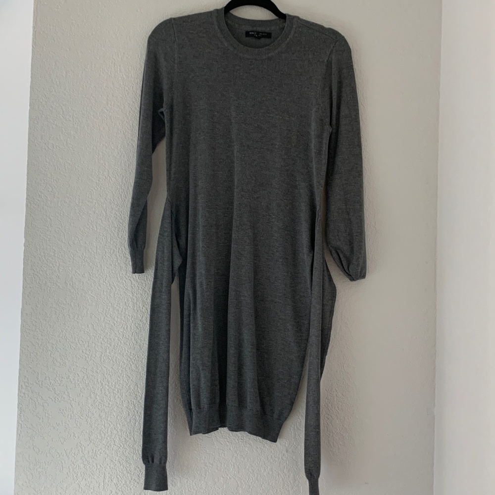 Romeo & Juliet Long Sleeve Gray Sweater Dress - Picture 3 of 9